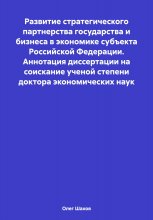 Развитие стратегического партнерства государства и бизнеса в экономике субъекта Российской Федерации. Аннотация диссертации на соискание ученой степени доктора экономических наук